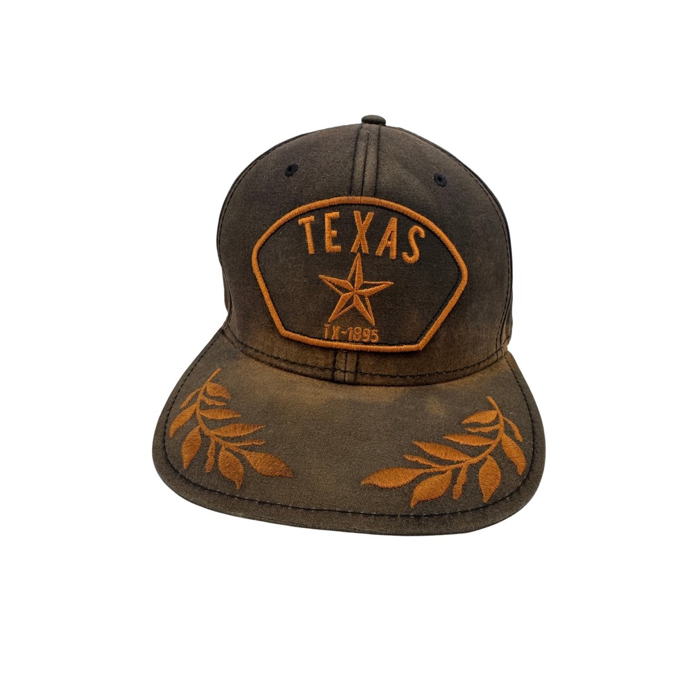 Goorin Bros Texas Hat Men Adjustable Brown Waxed Snapback TX-1895 Star Cap